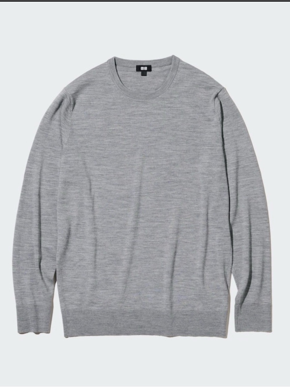 UNIQLO Extra Fine Merino Wool Crew Neck Sweater – Grey – Size XL